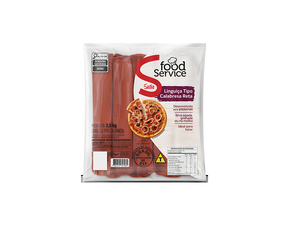 CALABRESA RETA SADIA FOOD SERVICE 2,5 KG (CX 3 PCT)